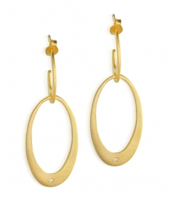 Tivoli Diamond Hoops Gold
