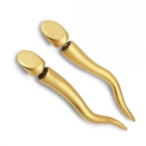 Italian Stiletto Earring Gold Curvy