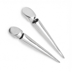 Italian Stiletto Earring Silver Straight