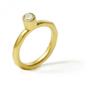 Starlight Stacking Rings White Topaz Gold