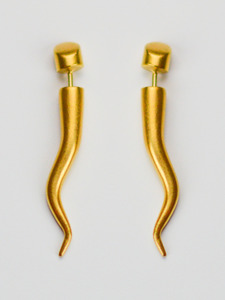 Gold Horn Earring